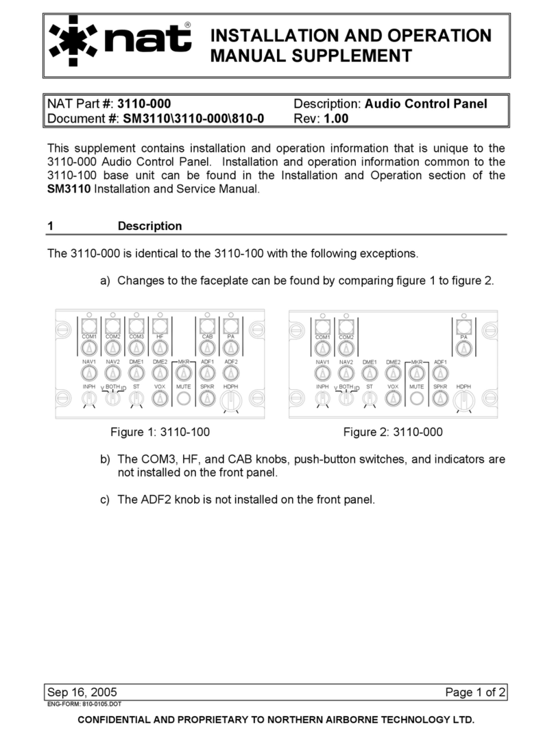 Nat 3110-000 Installation and operation