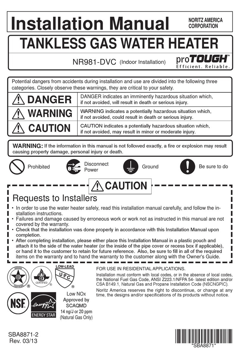 Noritz proTOUGH NR981-DVC User manual Noritz proTOUGH NR981-DVC User manual