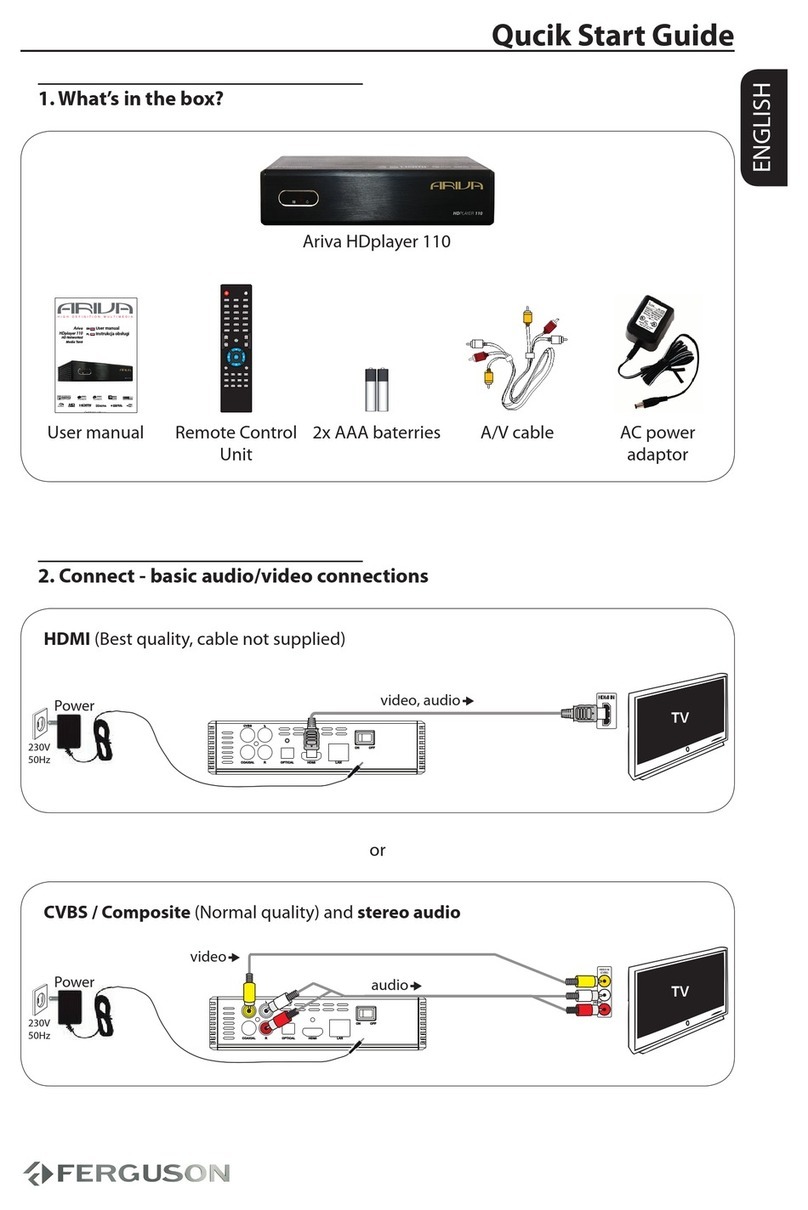 Ferguson HDplayer 110 User manual