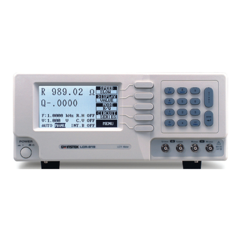 GW Instek LCR-800 Series User manual