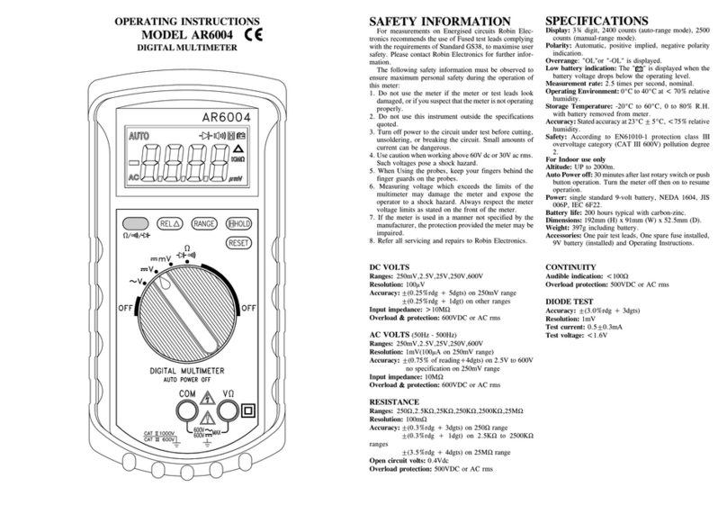 Robin AR6004 operating instructions