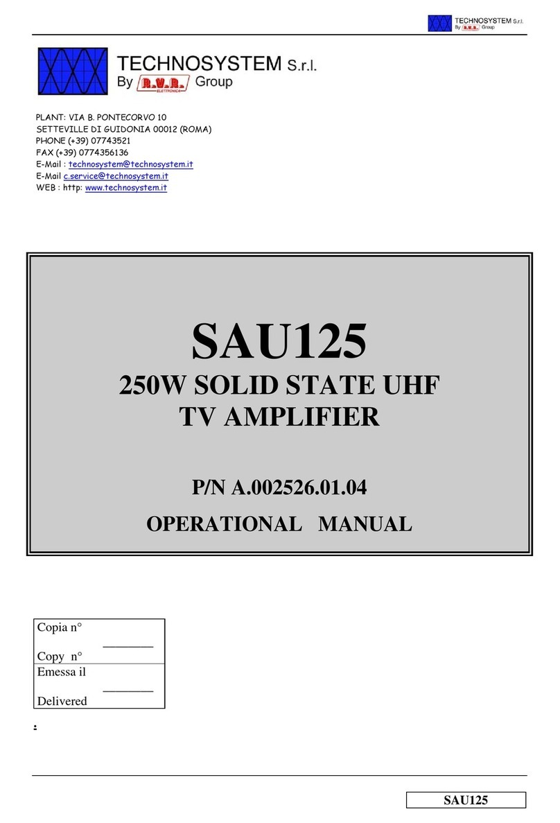 Technosystem SAU125 Quick start guide