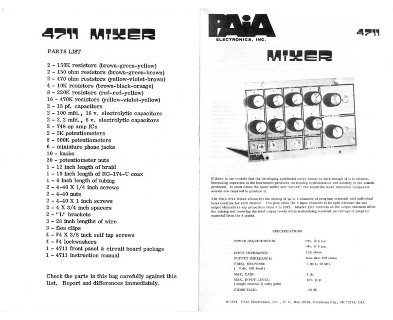 Paia 4711 manual