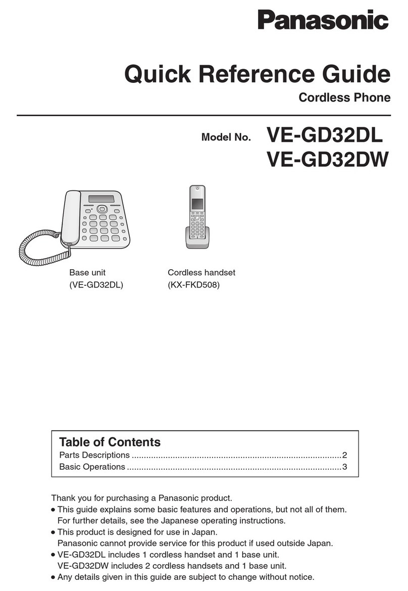 Panasonic VE-GD32DL User manual