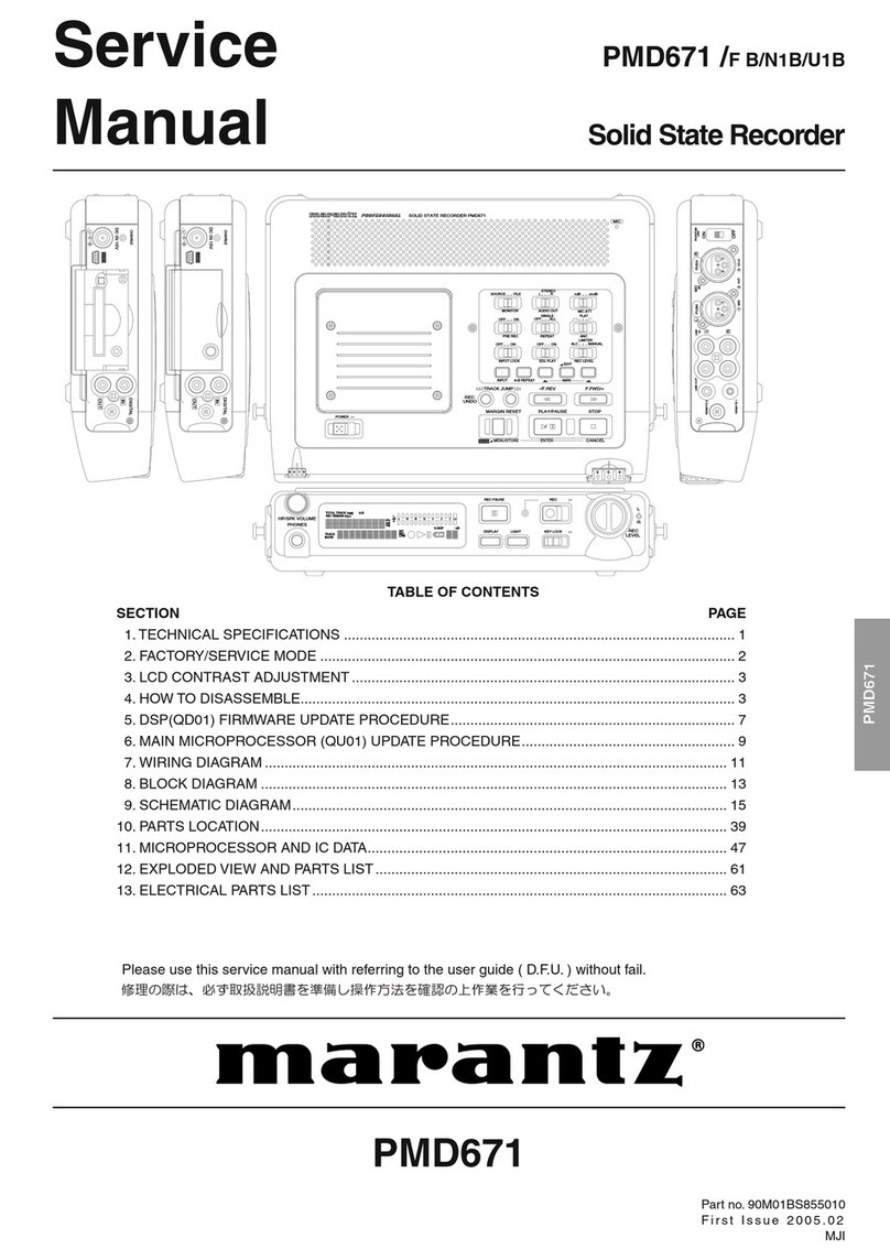 Marantz PMD671 Service manual