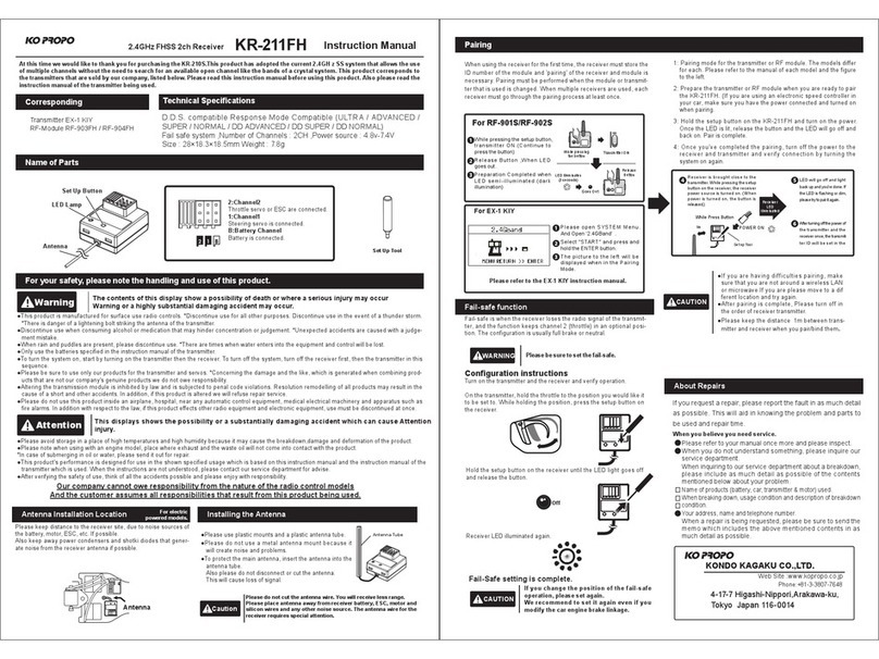 Ko Propo KR-211FH instruction manual