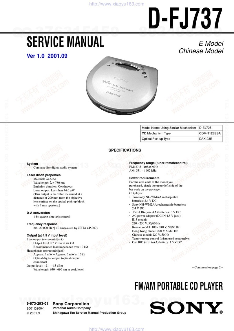 Sony D-FJ737 User manual