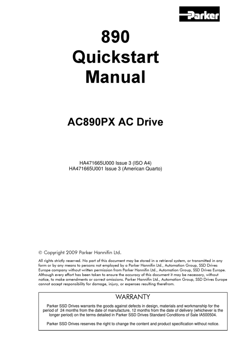 Parker AC890PX Series Quick start manual