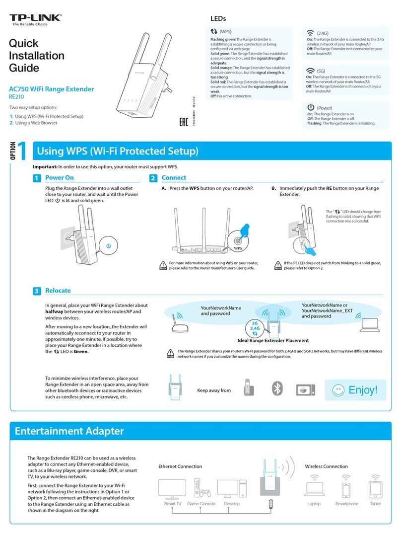 TP-Link RE210 Quick installation guide