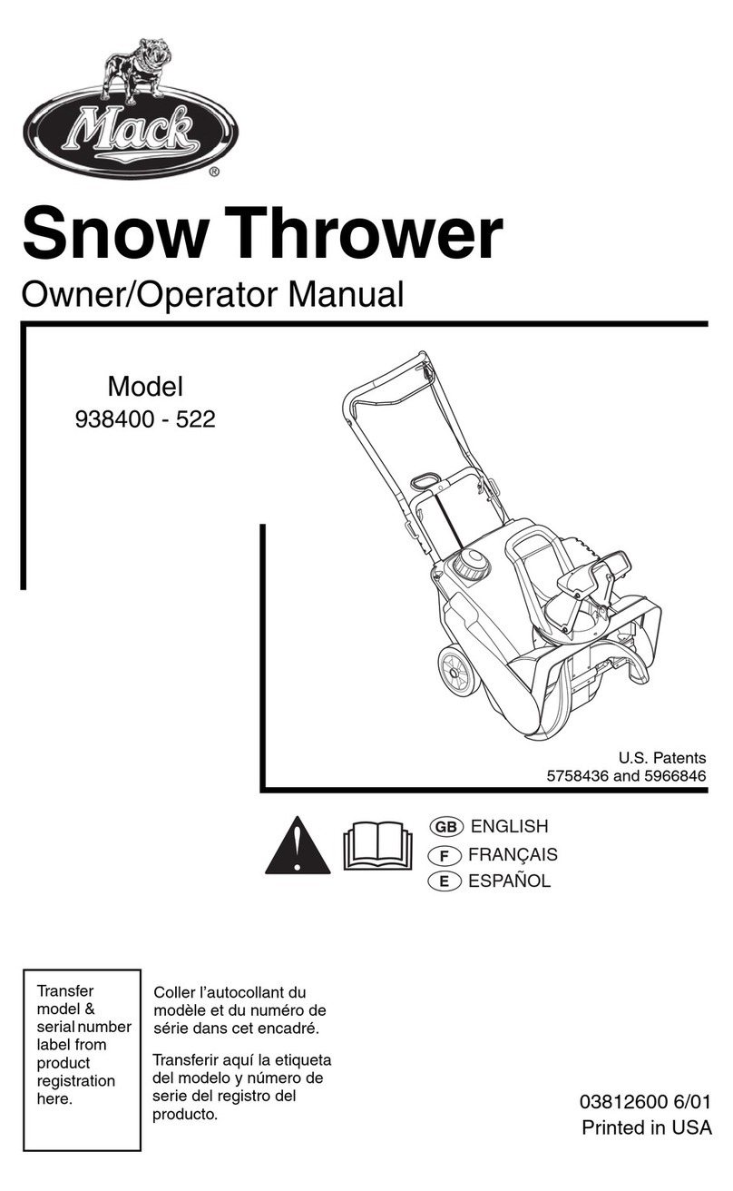 Mask 938400-522 Owner's and operator's manual