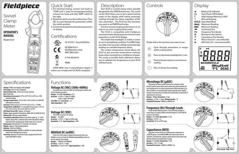 Fieldpiece SC54 Operator's manual