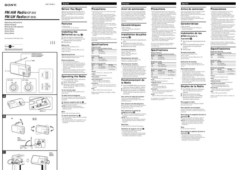 Sony ICF-303 User manual