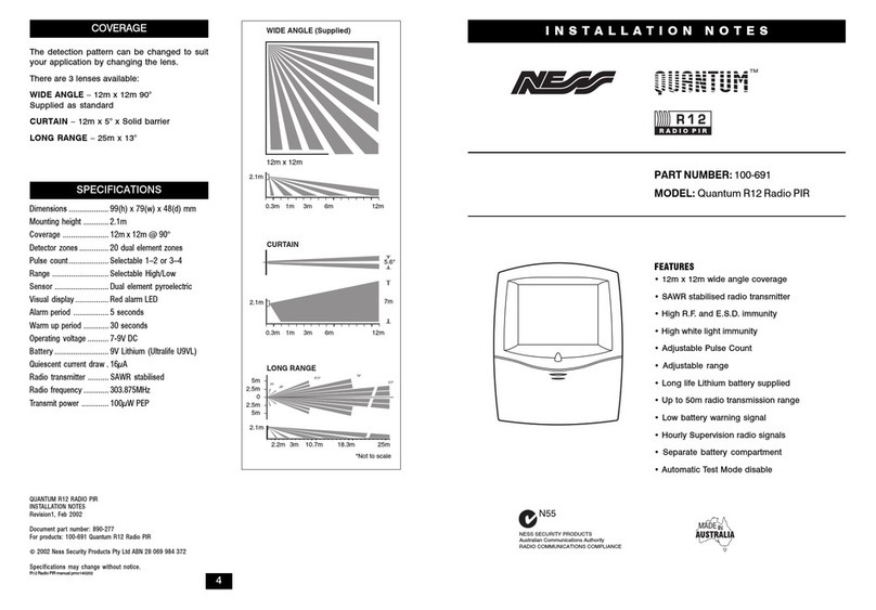 Ness 100-691 Installation notes