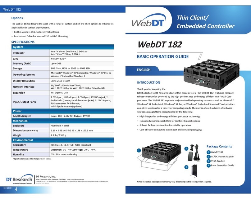 DT Research WebDT 182 Assembly instructions