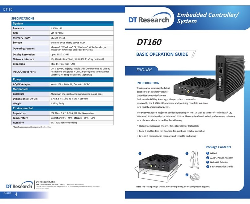 DT Research DT160 Basic operation guide