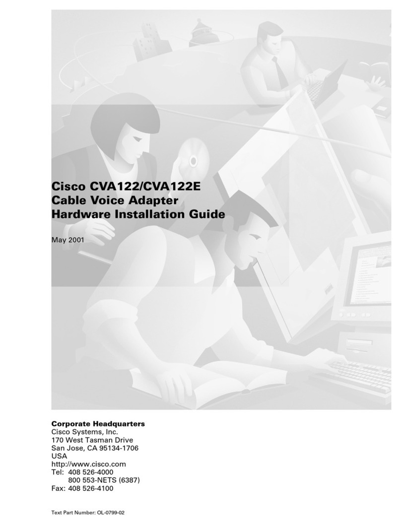 Cisco CVA122 Hardware installation guide