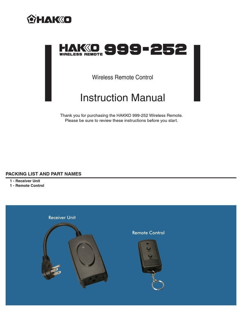 Hakko Electronics 999-252 instruction manual Hakko Electronics 999-252 instruction manual