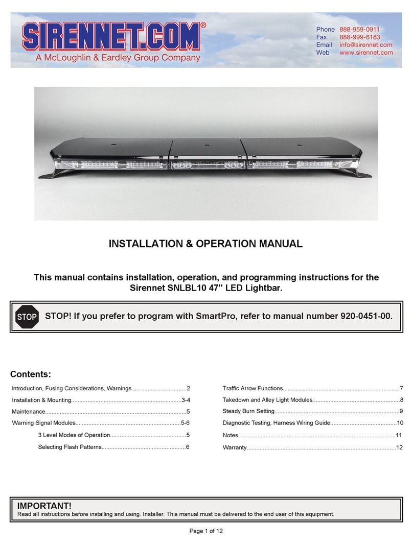 Sirennet SNLBL10 Installation & operation manual