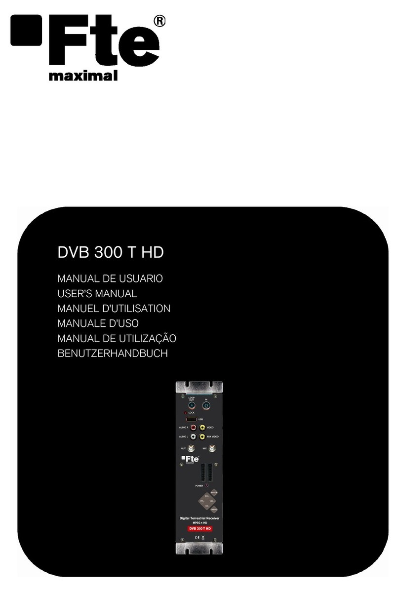 FTE DVB 300 T HD user manual