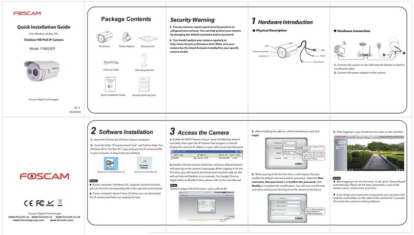 Foscam FI9803EP Quick installation guide