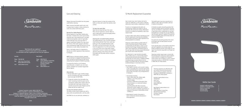 Sunbeam KE8850R User manual
