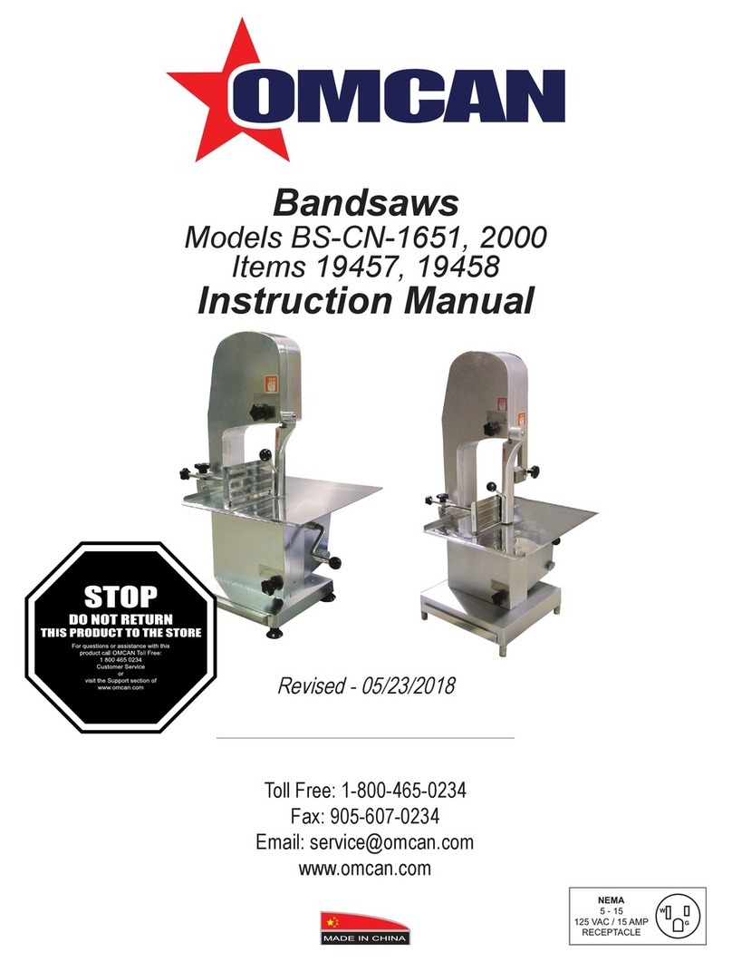 Omcan BS-CN-1651 instruction manual