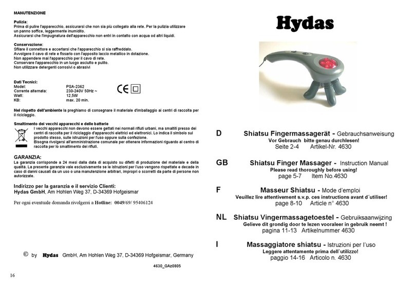 Hydas 4630 instruction manual Hydas 4630 instruction manual