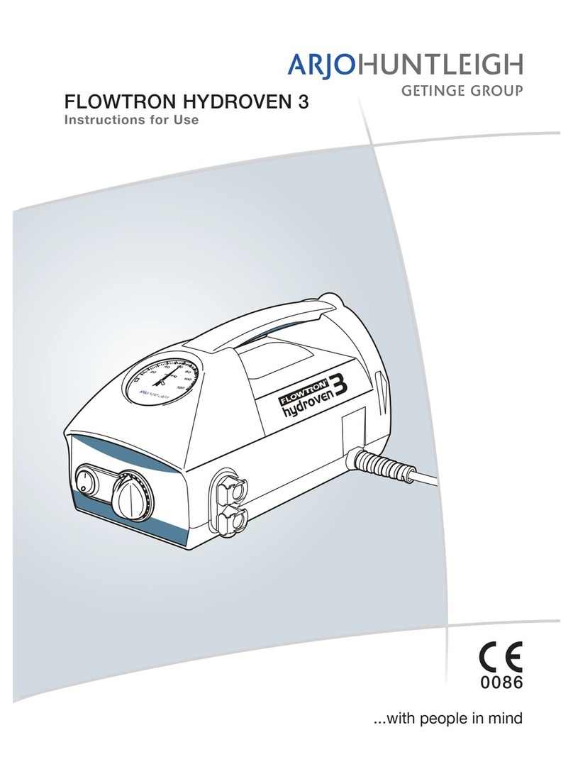 ARJO HUNTLEIGH FLOWTRON HYDROVEN 3 Instructions for use