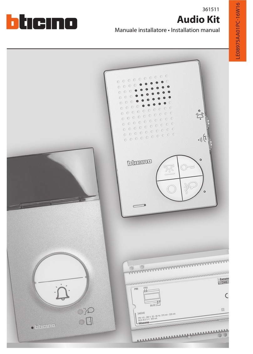 Bticino 361511 installation manual