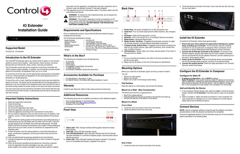 Contro l4 C4-IOX-E-B User manual