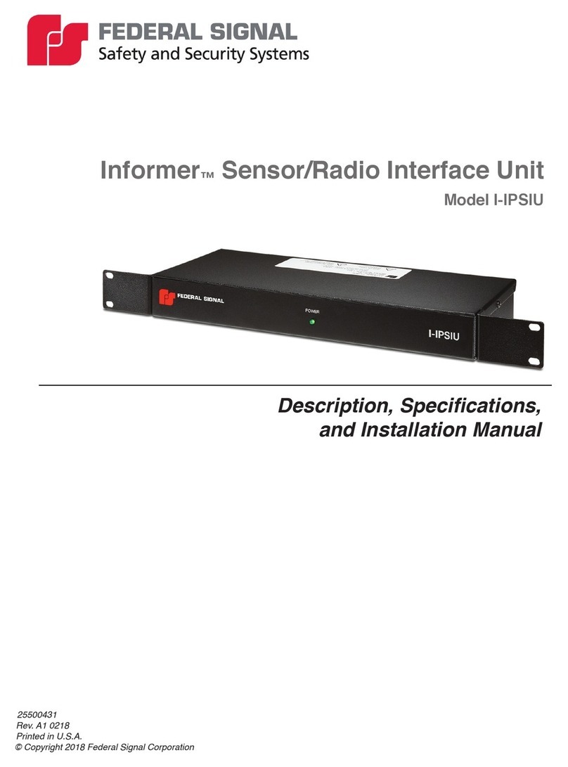 Federal Signal Corporation I-IPSIU installation manual Federal Signal Corporation I-IPSIU installation manual