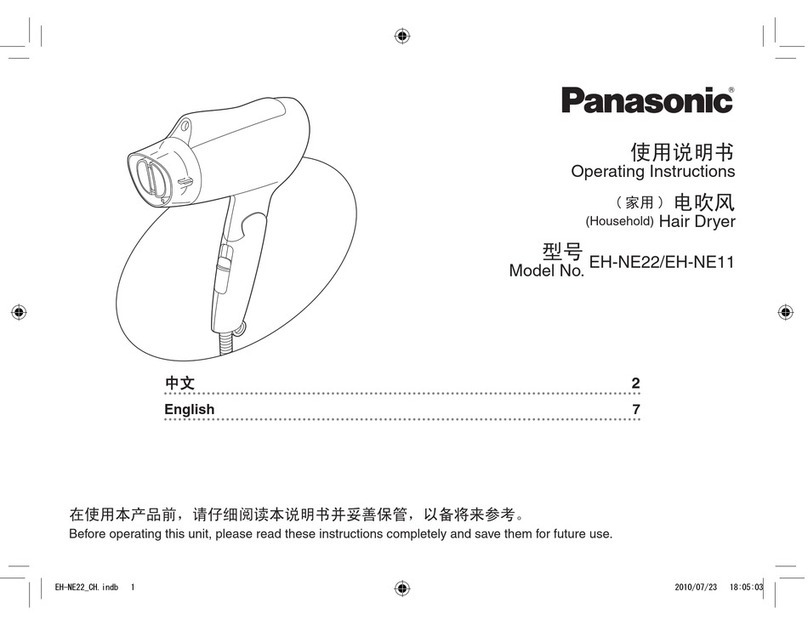 Panasonic EH-NE22 operating instructions