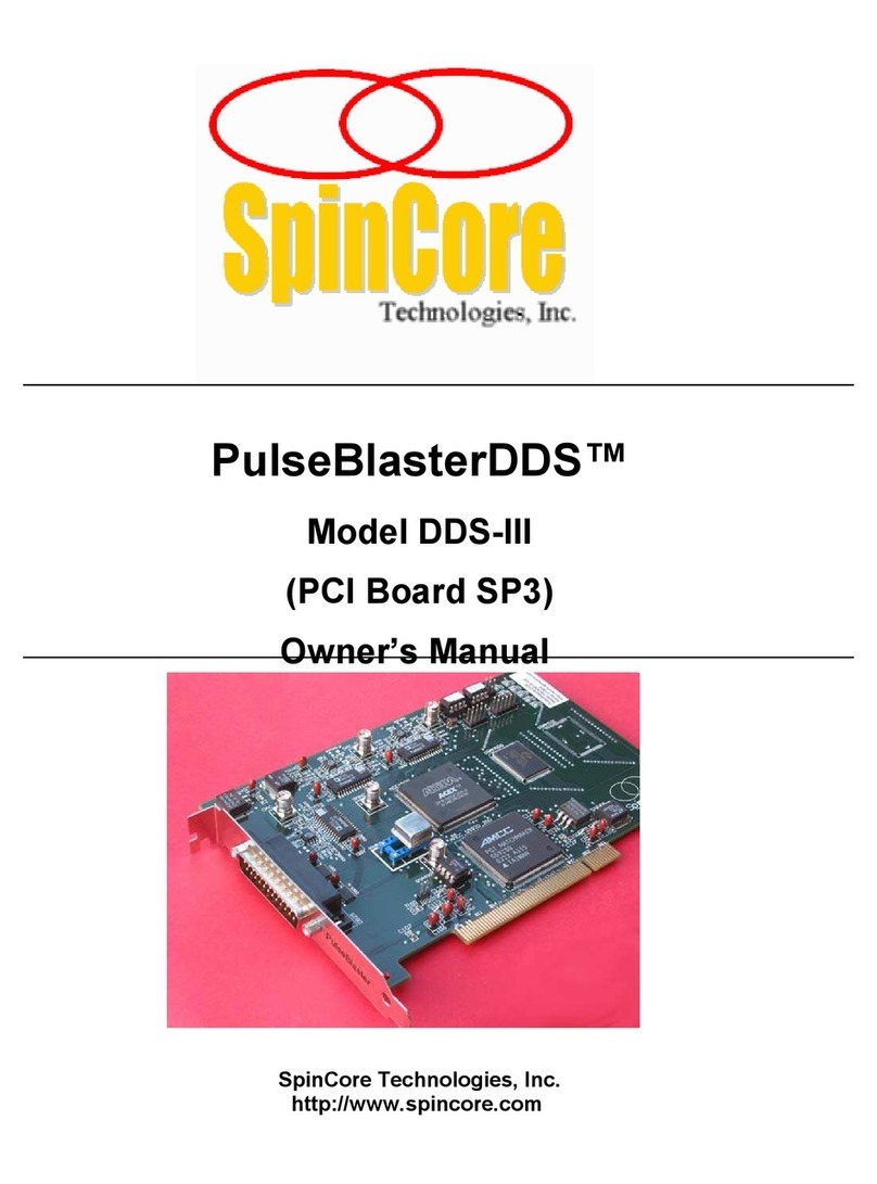 SpinCore Technologies PulseBlaster DDS-III owner's manual