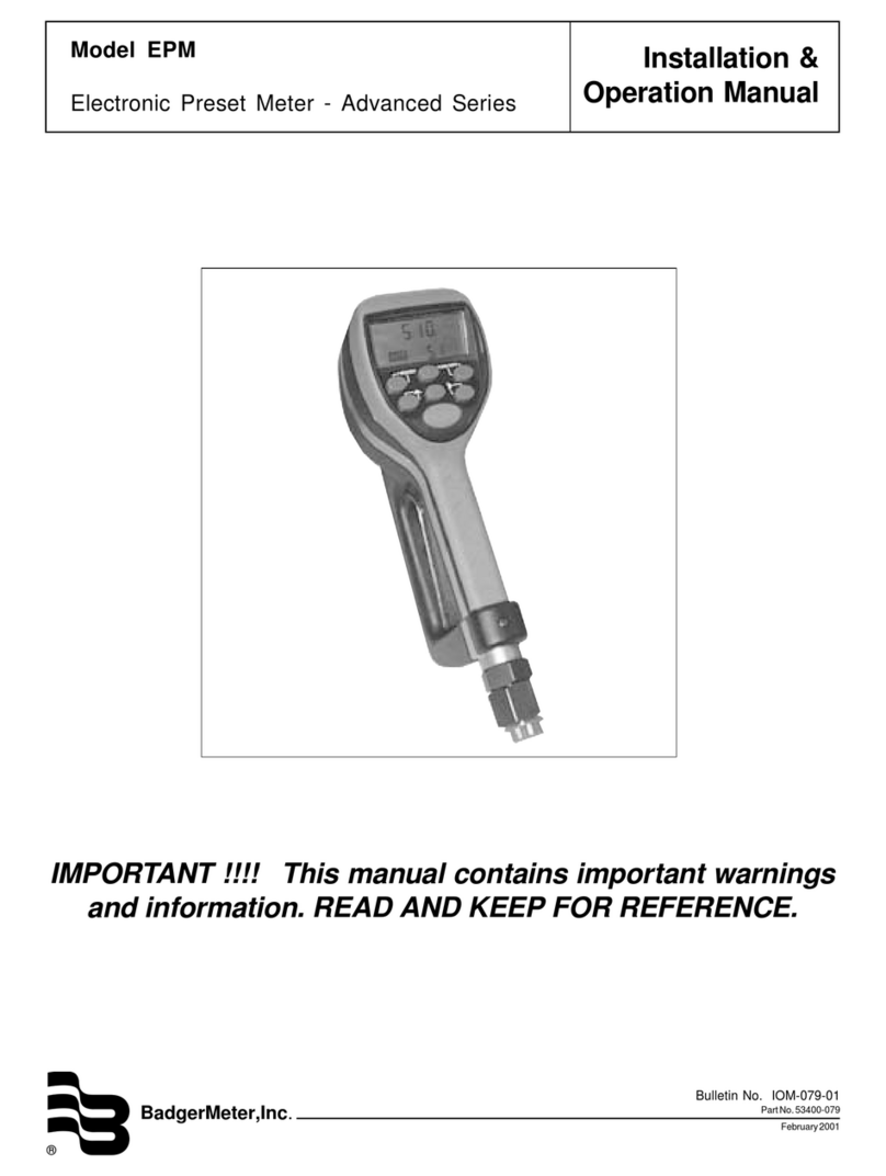 Badger Meter EPM User manual Badger Meter EPM User manual