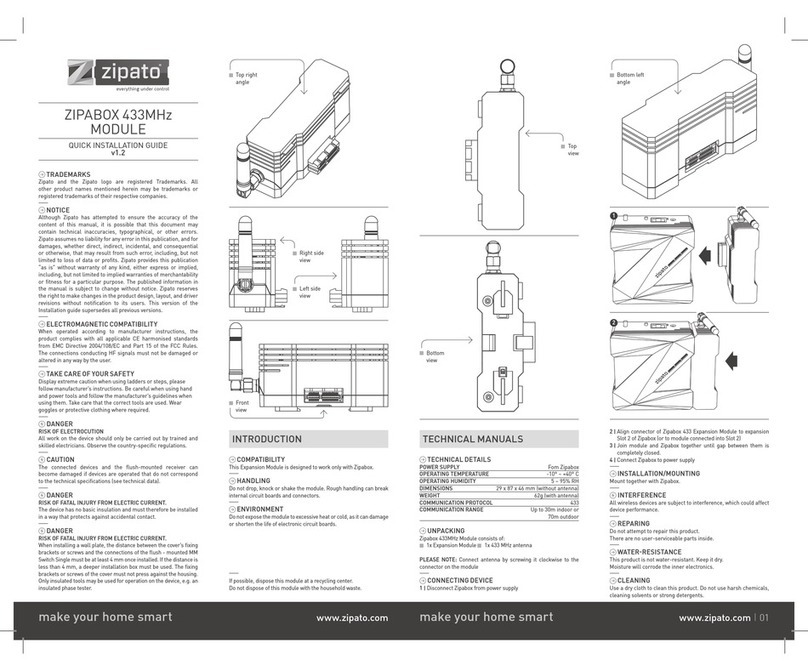 Zipato ZIPABOX Quick installation guide