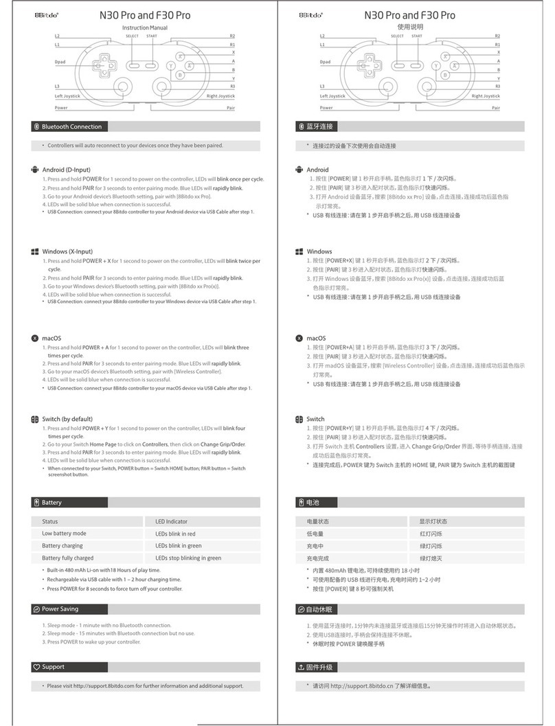 8BITDO N30 Pro instruction manual