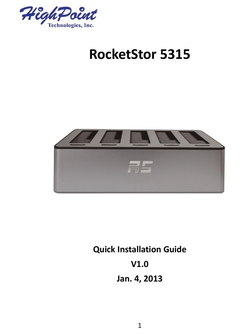 HighPoint RocketStor 5315 Quick installation guide