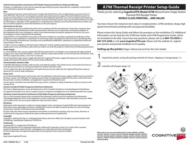 CognitiveTPG A798 User manual