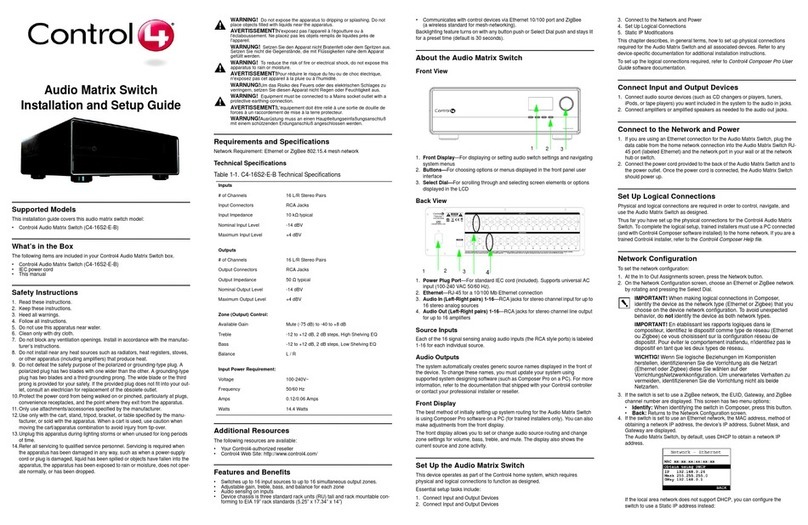 Contro l4 C4-16S2-E-B Installation and setup guide