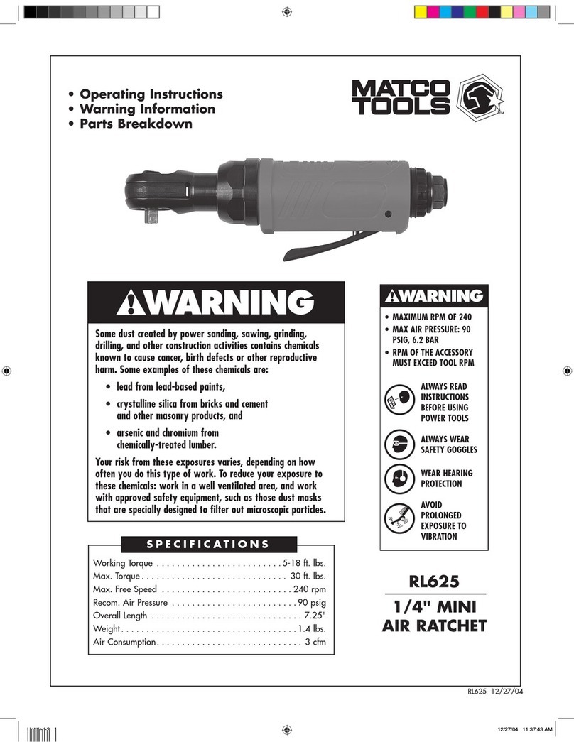 Matco Tools RL625 operating instructions