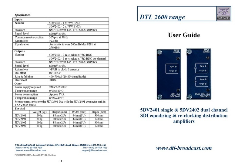 DTL Broadcast 5DV2401 user guide