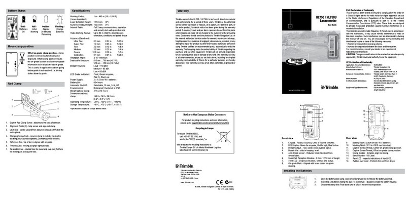Spectra Trimble hl750 User manual