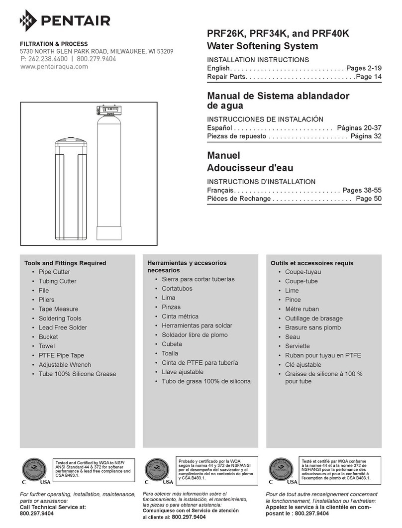Pentair PRF34K installation instructions Pentair PRF34K installation instructions