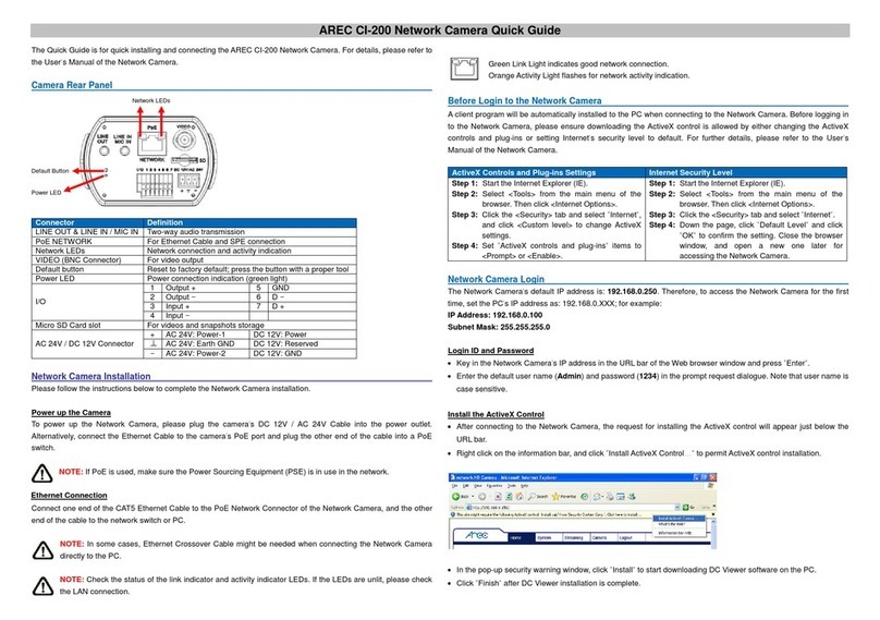 Arec CI-200 User manual