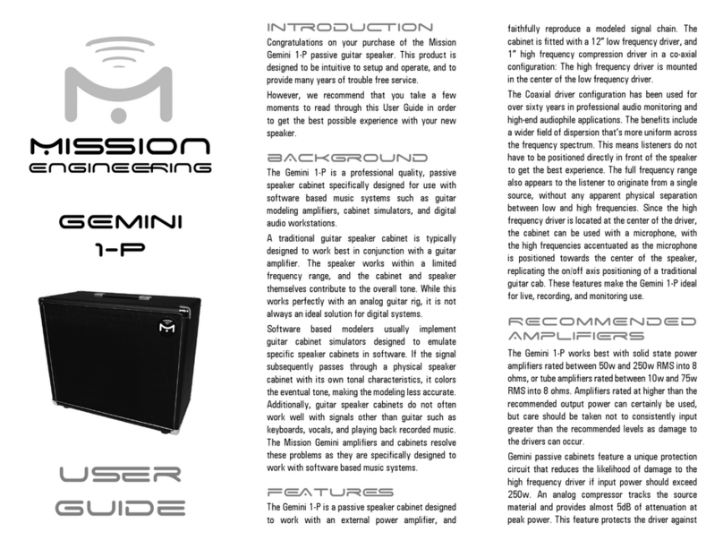 Mission Gemini 1-P User manual