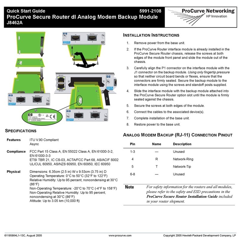 ProCurve J8462A quick start guide