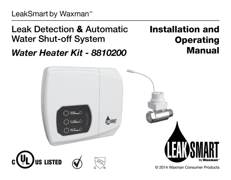 Waxman LeakSmart 8810200 Installation and operating manual