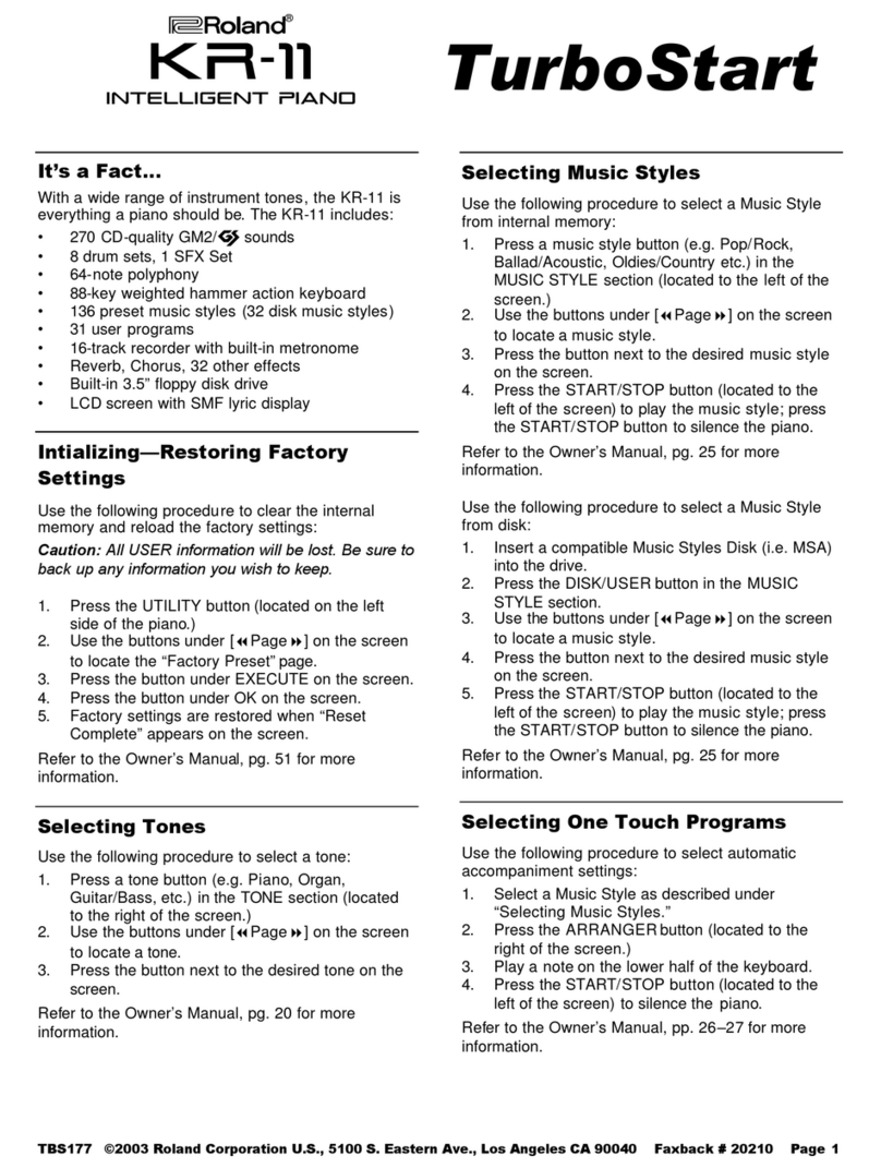 Roland KR-11 User manual Roland KR-11 User manual