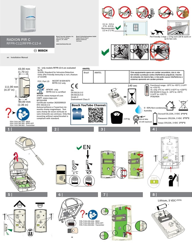 Bosch RADION PIR C User manual