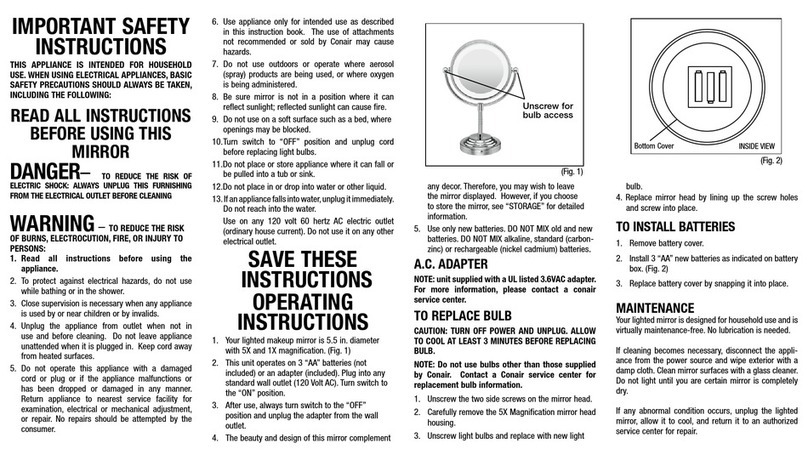 Conair TGBE4RC User manual